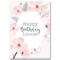 Personalised Flower Birthday Card